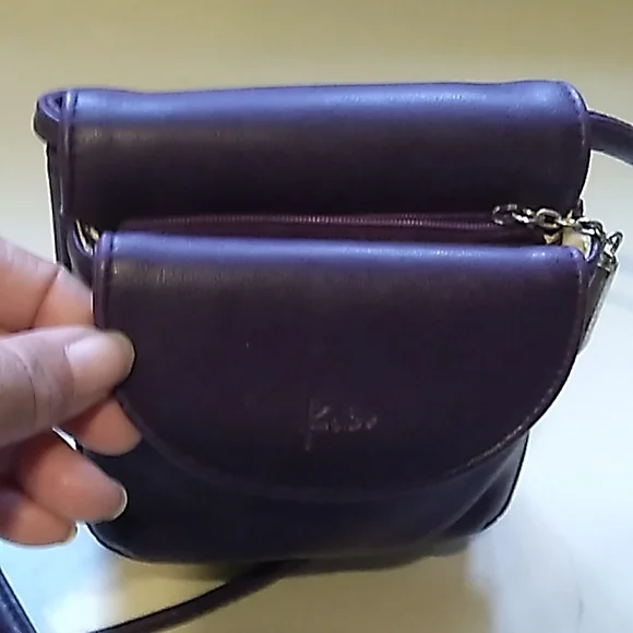 Vintage, Small Purple, Cross Body,  handbag, Strap, removable, Purple, Zipper - Picture 4 of 9